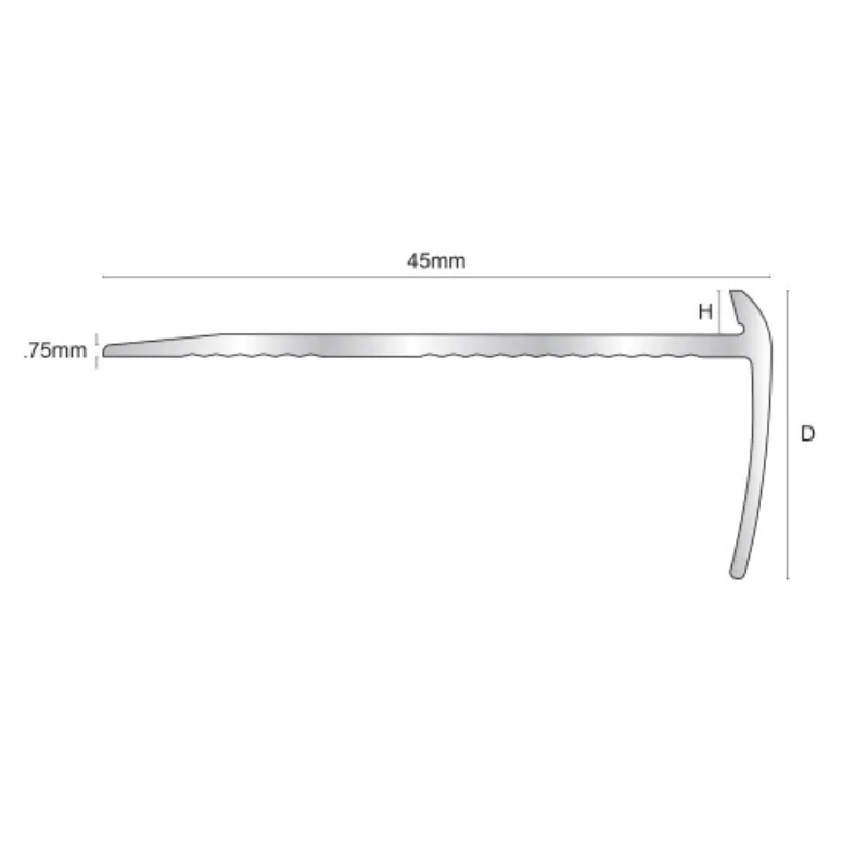 Genesis 5mm LVT Aluminium Angle edge